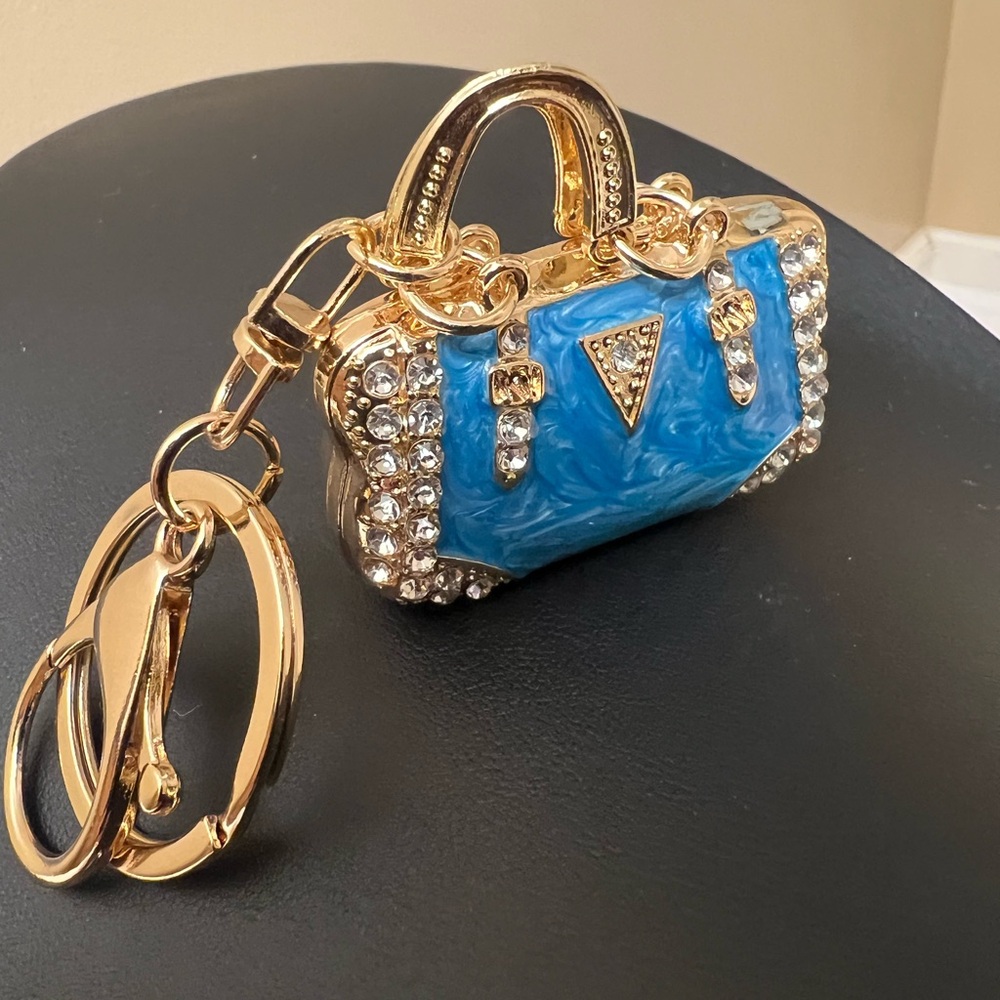 Bagcharm / Keychain Rhinestone Handbag New - Picture 4 of 4